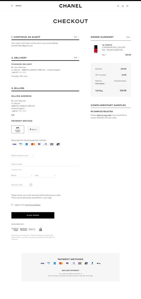 chanel payment plan|chanel credit card payment.